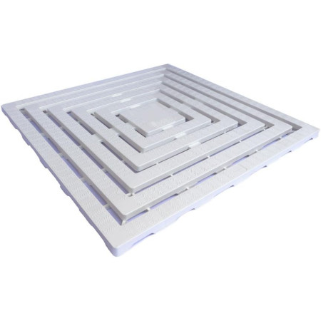 Pedana Doccia Antiscivolo 60x60 cm Bianca in PVC | Massima Sicurezza e Igiene