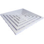 Pedana Doccia Antiscivolo 60x60 cm Bianca in PVC | Massima Sicurezza e Igiene