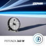 Zephir ZDM90CM Ventilatore Industriale da Terra Professionale con Ruote Struttura Interamente in Metallo Superpotente Pala 90 cm
