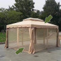 VERDELOOK Telo di Ricambio Superiore Per Gazebo Roma 786/8C, 3x3 m
