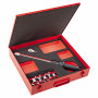 Set Chiavi Dinamometriche Cricchetto Cassetta Metallo 7pz Modulo Carrello