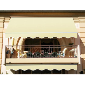 VERDELOOK 821/16 Tenda da Sole Itaca avvolgibile ad inclinazione fissa, larghezza 2,5 m e sporgenza 2 m, beige