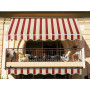 VERDELOOK 821/17 Tenda da Sole Itaca avvolgibile ad inclinazione fissa, larghezza 2,5 m e sporgenza 2 m, beige bordeaux