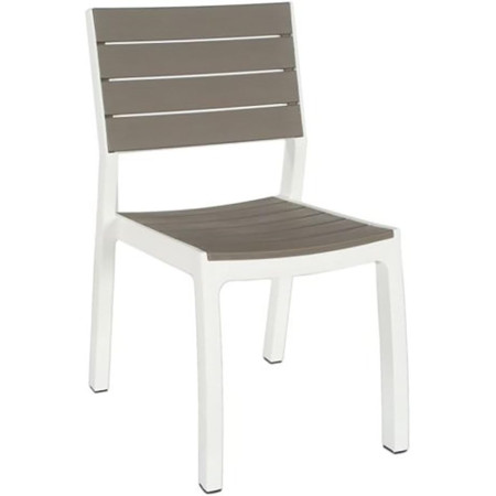 Keter - Sedia da giardino Harmony senza braccioli, Beige/Tortora