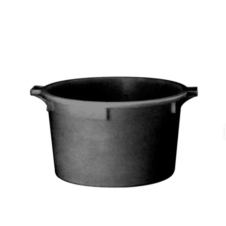 Mastellone Plastica 80 Lt Ø65x32 cm Nero con Manici Secchio da Cantiere