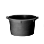 Mastellone Plastica 80 Lt Ø65x32 cm Nero con Manici Secchio da Cantiere