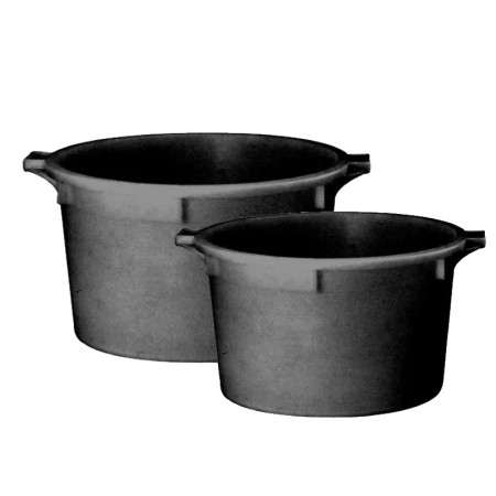 Mastellone Rotondo in Plastica con Manici 80 e 100 Litri – Nero Robusto