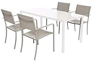 SEDIA ACCIAIO CON BRACCIOLI CAPALBIO tessuto marrone