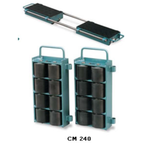 Carrelli a Rulli CM 240 Coppia con Barre Regolabili Trasporto Carichi Pesanti