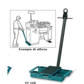 Carrello Rulli ST 120 Girevole con Timone Portata 12000kg Rulli Acciaio