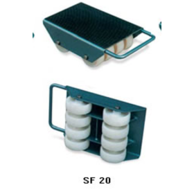Carrello a Rulli SF 20 – Portata 2.000 kg (8 rulli Nylon Ø100×35 mm)