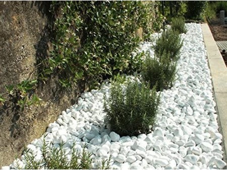 Ghiaia Marmorea Vasi Ciottoli Di Marmo Bianco Carrara - Sacco Da 10KG Per Giardino E Decorazione Ciottoli Per Aiuole E Vialetti