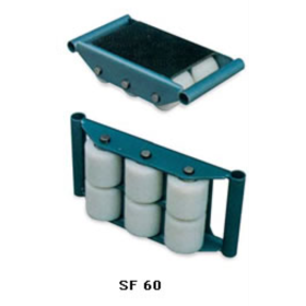 Carrello a Rulli SF 60 – Portata 6.000 kg (6 rulli Nylon Ø85×85 mm)