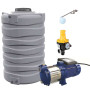 KIT Serbatoio acqua potabile 1000L Telcom + Elettropompa Leporis + Presscontrol