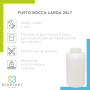 Ecoplast | Fusto in Plastica a Bocca Larga con Guarnizione e Tappo, Rubinetto non Incluso, Capienza 25 Lt, Colore Neutro,