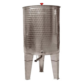 Botte Cisterna Acciaio Inox Cordivari 500 Lt Fondo Conico con Coperchio Ø72,5xH166 cm, contenitore