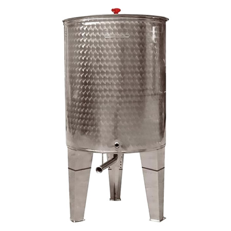 Botte Cisterna Acciaio Inox Cordivari 500 Lt Fondo Conico con Coperchio Ø72,5xH166 cm, contenitore