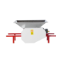 Pigiatrice a barella mod.114 acciaio inox AISI 304 tramoggia 50x75 cm 0,75 HP