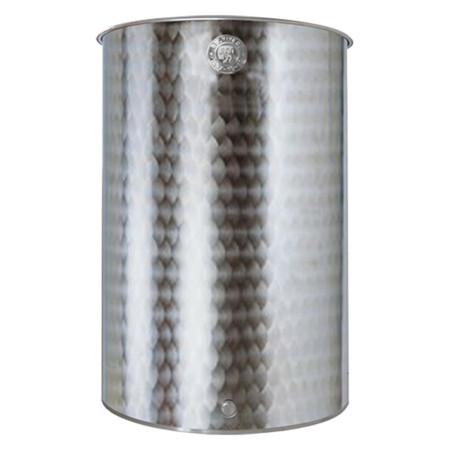 BELVIVERE Botte Acciaio Inox 18/10 300 Litri per Alimenti Fiorettato predisposizione Rubinetto 3/4"